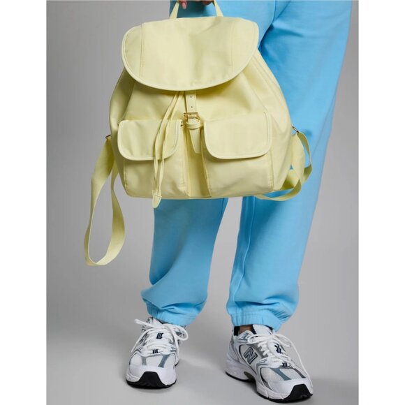 Year of Ours Handbags - Year of Ours Lightweight Nylon Backpack in Yellow NWT